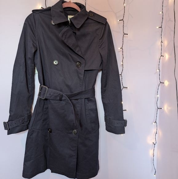 Jackets & Blazers - Classic Navy Blue Women's Trench Coat